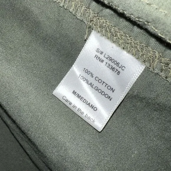 Love Tree Full Zip Army Denim Jacket Green Size Medium - Picture 4 of 4